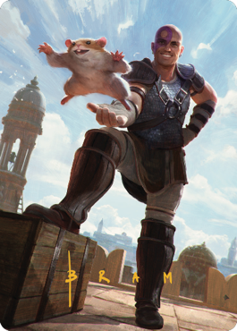 Minsc & Boo, Timeless Heroes Art Card (72) (Gold-Stamped Signature) [Commander Legends: Battle for Baldur's Gate Art Series] | Gamers Paradise