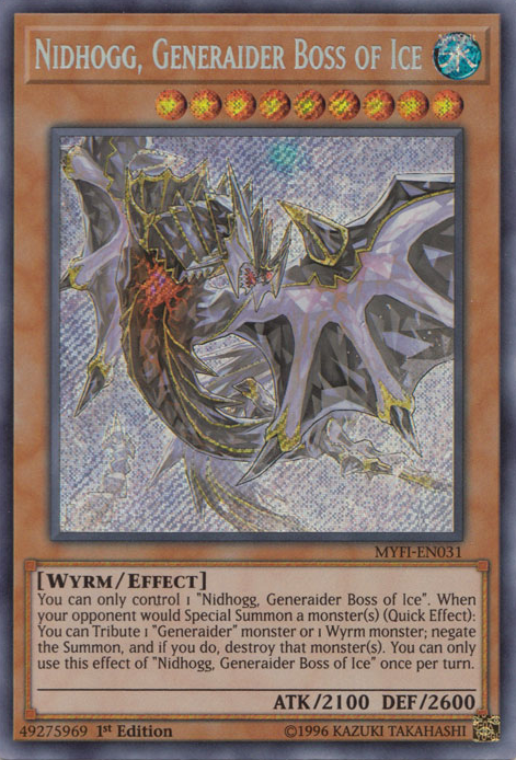 Nidhogg, Generaider Boss of Ice [MYFI-EN031] Secret Rare | Gamers Paradise