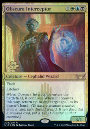 Obscura Interceptor [Streets of New Capenna Prerelease Promos] | Gamers Paradise