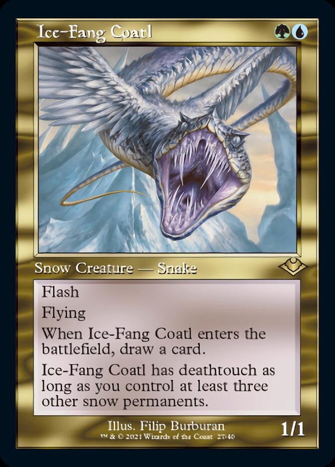 Ice-Fang Coatl (Retro Foil Etched) [Modern Horizons] | Gamers Paradise