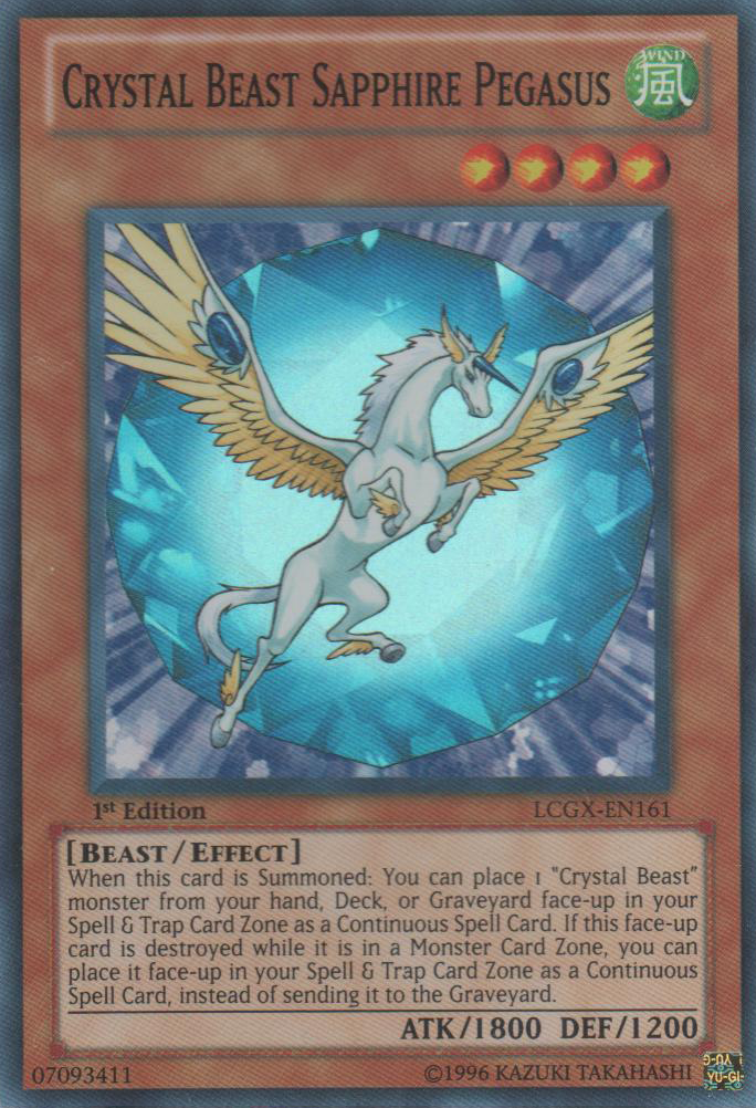 Crystal Beast Sapphire Pegasus [LCGX-EN161] Super Rare | Gamers Paradise