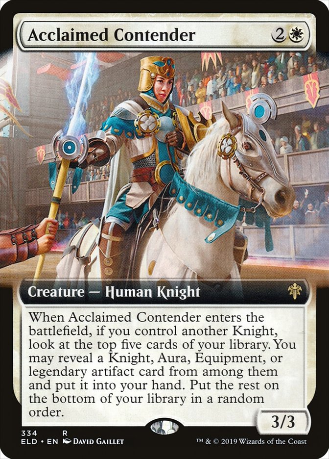 Acclaimed Contender (Extended Art) [Throne of Eldraine] | Gamers Paradise