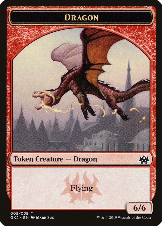 Dragon // Goblin Double-Sided Token [Ravnica Allegiance Guild Kit Tokens] | Gamers Paradise