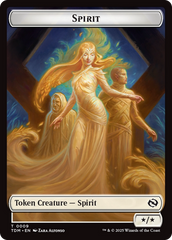 Spirit (0008) // Spirit (0009) Double-Sided Token [Tarkir: Dragonstorm Tokens] | Gamers Paradise