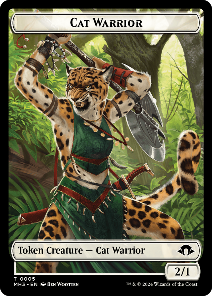 Cat Warrior Token [Modern Horizons 3 Tokens] | Gamers Paradise
