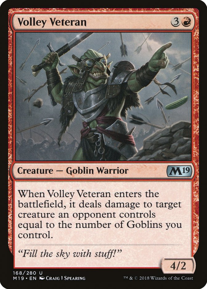 Volley Veteran [Core Set 2019] | Gamers Paradise