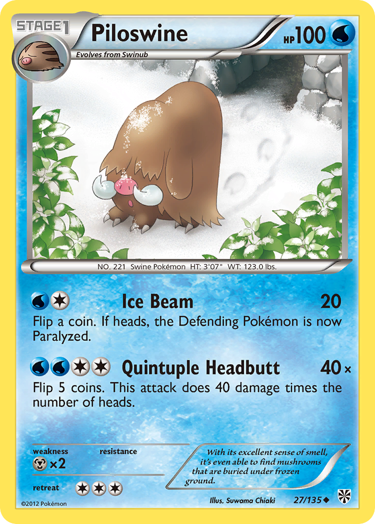 Piloswine (27/135) [Black & White: Plasma Storm] | Gamers Paradise