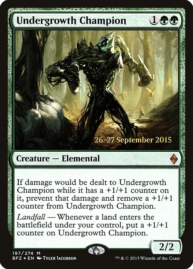 Undergrowth Champion [Battle for Zendikar Prerelease Promos] | Gamers Paradise