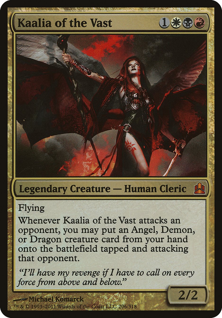 Kaalia of the Vast (Oversized) [Commander 2011 Oversized] | Gamers Paradise