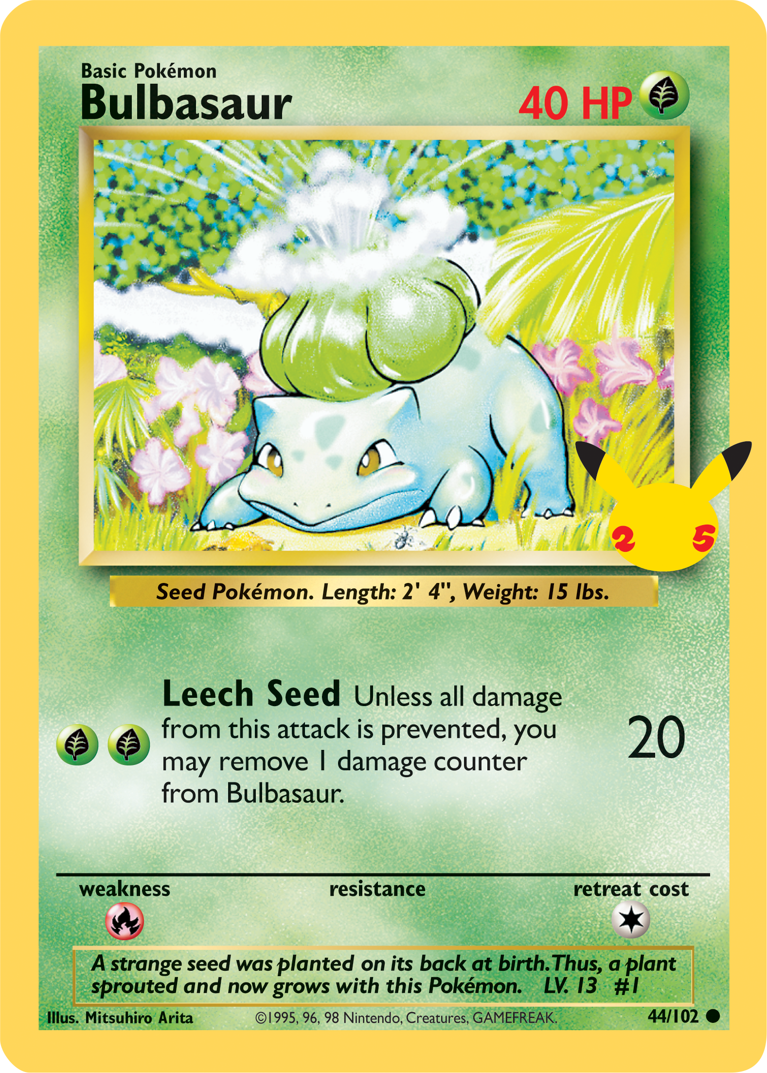 Bulbasaur (44/102) (Jumbo Card) [First Partner Pack] | Gamers Paradise