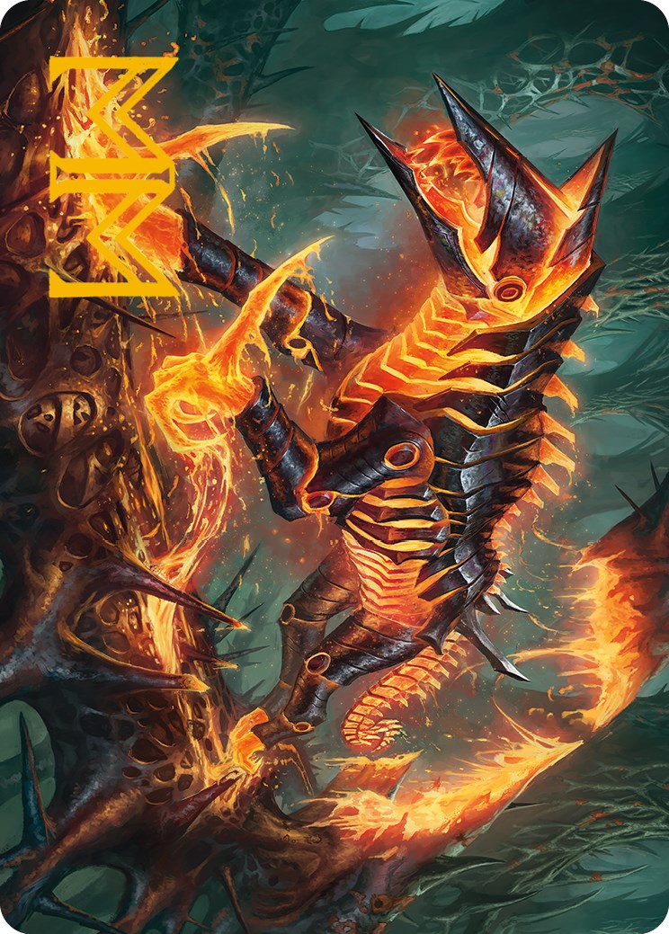 Kuldotha Cackler Art Card (Gold-Stamped Signature) [Phyrexia: All Will Be One Art Series] | Gamers Paradise