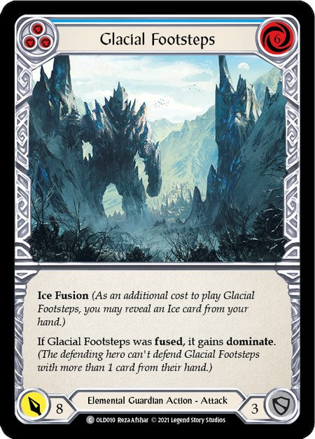Glacial Footsteps (Blue) [OLD010] (Tales of Aria Oldhim Blitz Deck)  1st Edition Normal | Gamers Paradise