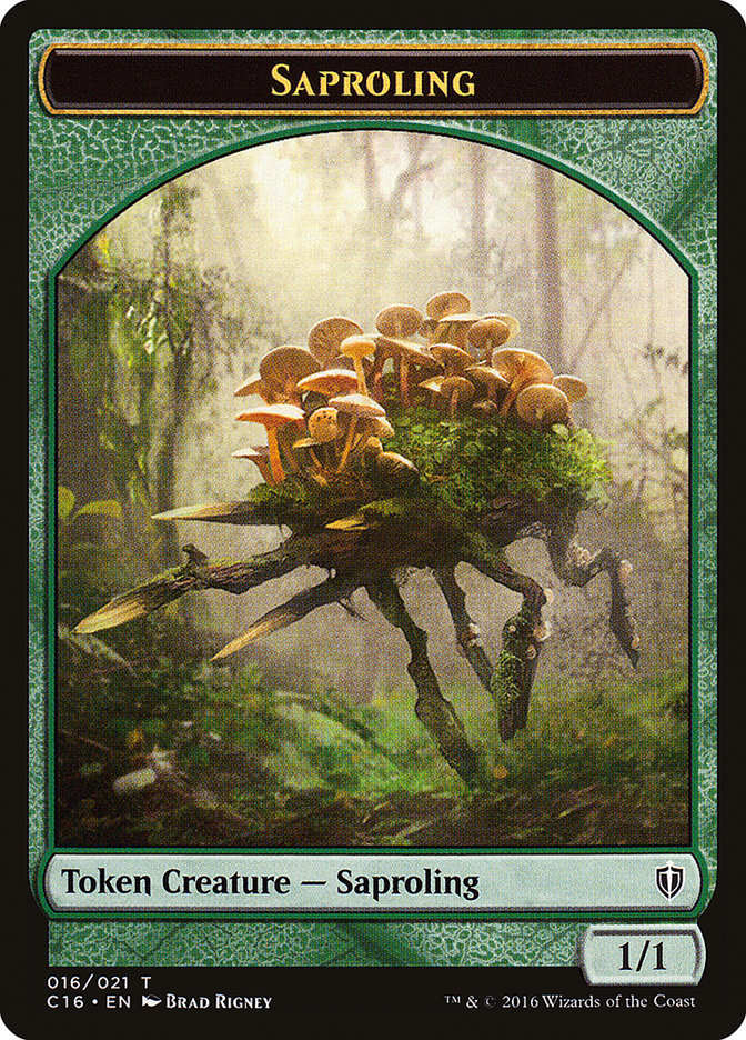 Saproling (016) // Spirit (006) Double-Sided Token [Commander 2016 Tokens] | Gamers Paradise