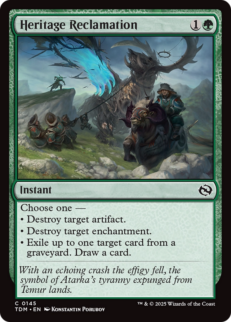 Heritage Reclamation [Tarkir: Dragonstorm] | Gamers Paradise