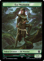 Elf Warrior // Bird Double Sided Token [The Lord of the Rings: Tales of Middle-Earth Commander Tokens] | Gamers Paradise