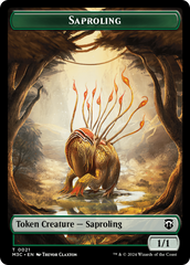 Garruk, Apex Predator Emblem // Saproling Double-Sided Token [Modern Horizons 3 Commander Tokens] | Gamers Paradise