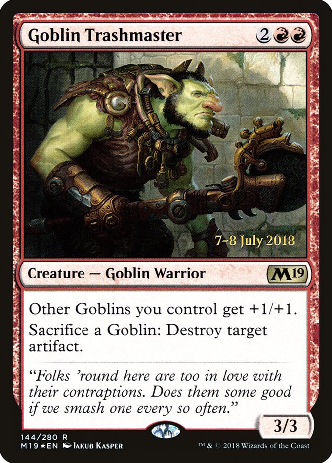 Goblin Trashmaster [Core Set 2019 Prerelease Promos] | Gamers Paradise