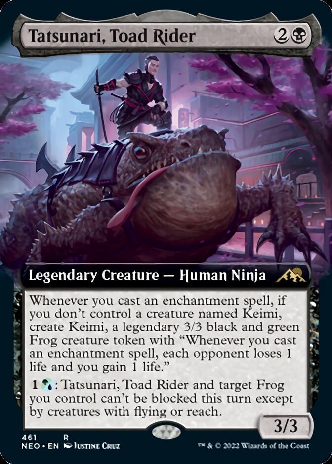 Tatsunari, Toad Rider (Extended Art) [Kamigawa: Neon Dynasty] | Gamers Paradise