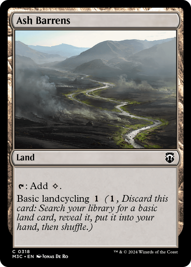 Ash Barrens (Ripple Foil) [Modern Horizons 3 Commander] | Gamers Paradise