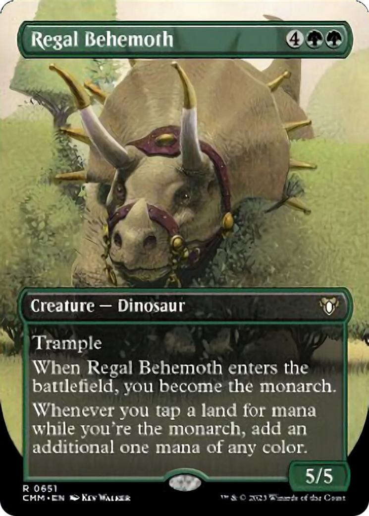 Regal Behemoth (Borderless Alternate Art) [Commander Masters] | Gamers Paradise