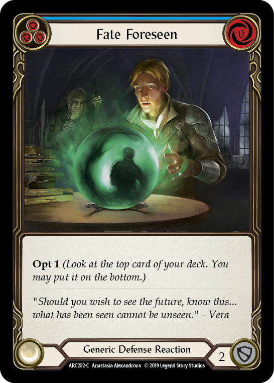 Fate Foreseen (Blue) [ARC202-C] (Arcane Rising)  1st Edition Rainbow Foil | Gamers Paradise