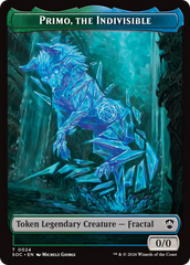 Primo, The Indivisble // Treasure Double-Sided Token [Secrets of Strixhaven Commander Tokens] | Gamers Paradise