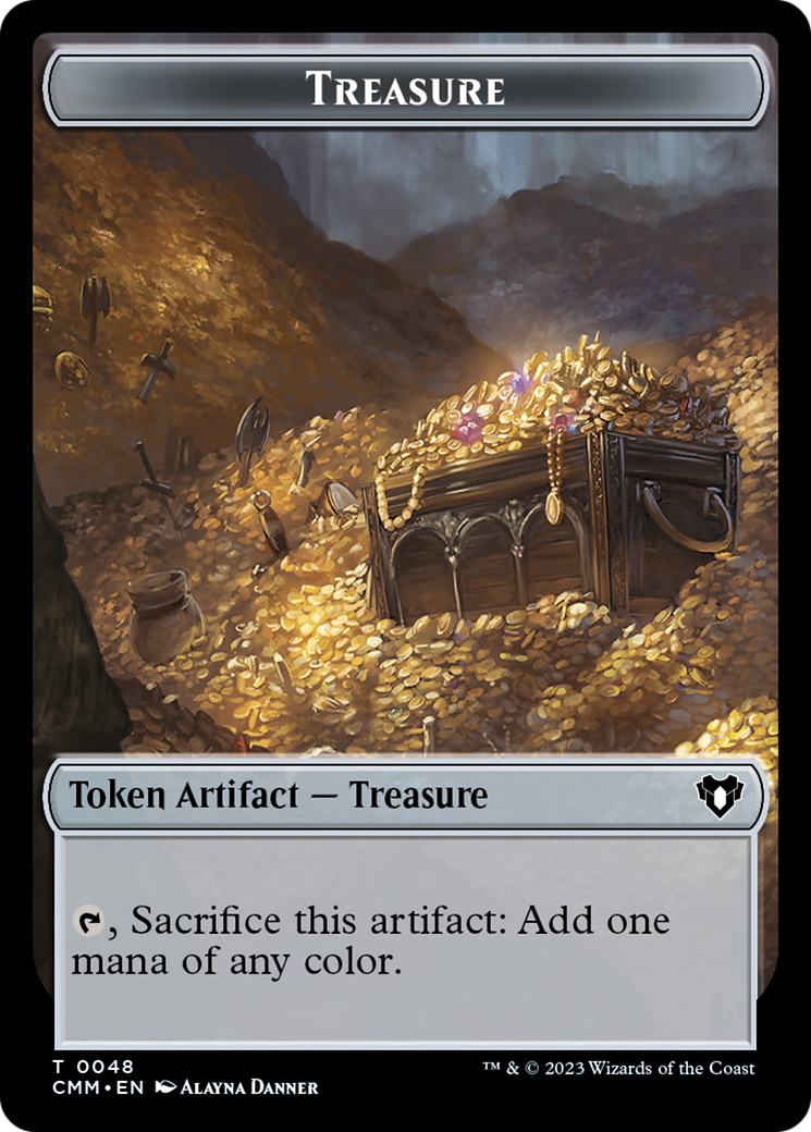 Treasure // Dragon (0020) Double-Sided Token [Commander Masters Tokens] | Gamers Paradise