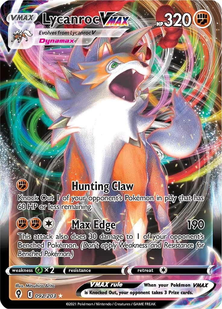 Lycanroc VMAX (092/203) [Sword & Shield: Evolving Skies] | Gamers Paradise