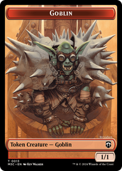 Tarmogoyf (Ripple Foil) // Goblin Double-Sided Token [Modern Horizons 3 Commander Tokens] | Gamers Paradise