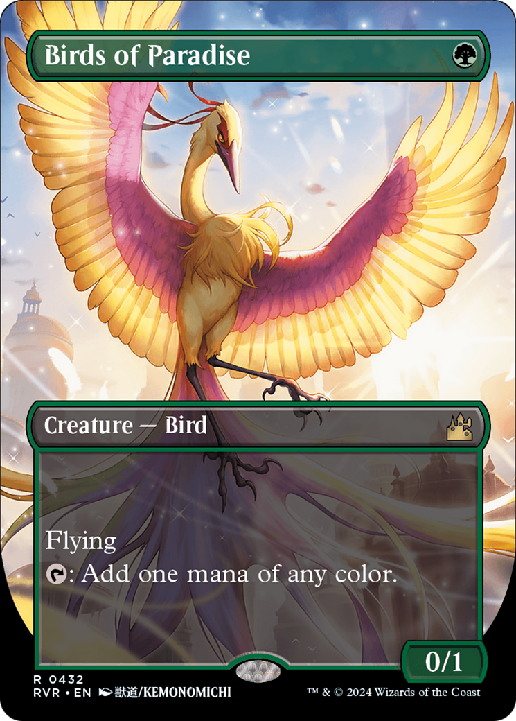 Birds of Paradise (Anime Borderless) [Ravnica Remastered] | Gamers Paradise