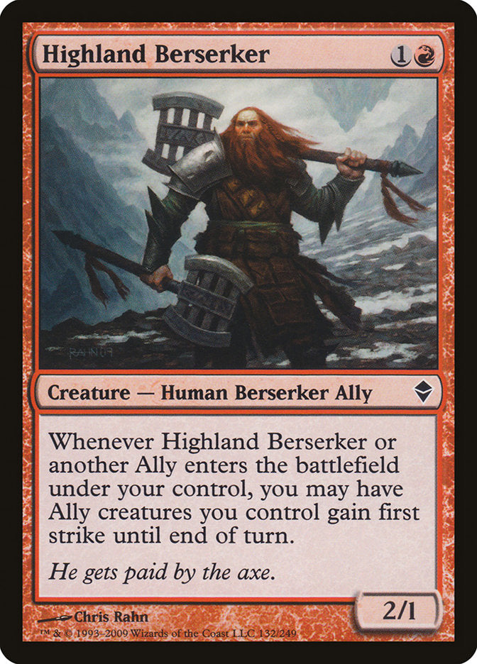 Highland Berserker [Zendikar] | Gamers Paradise