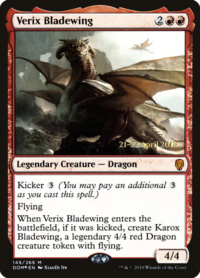 Verix Bladewing [Dominaria Prerelease Promos] | Gamers Paradise