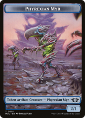 Phyrexian Myr // Dinosaur Double-Sided Token [March of the Machine Tokens] | Gamers Paradise