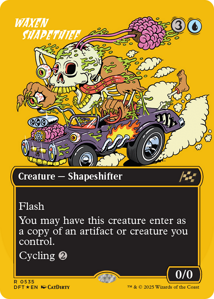 Waxen Shapethief (Borderless) (First-Place Foil) [Aetherdrift] | Gamers Paradise