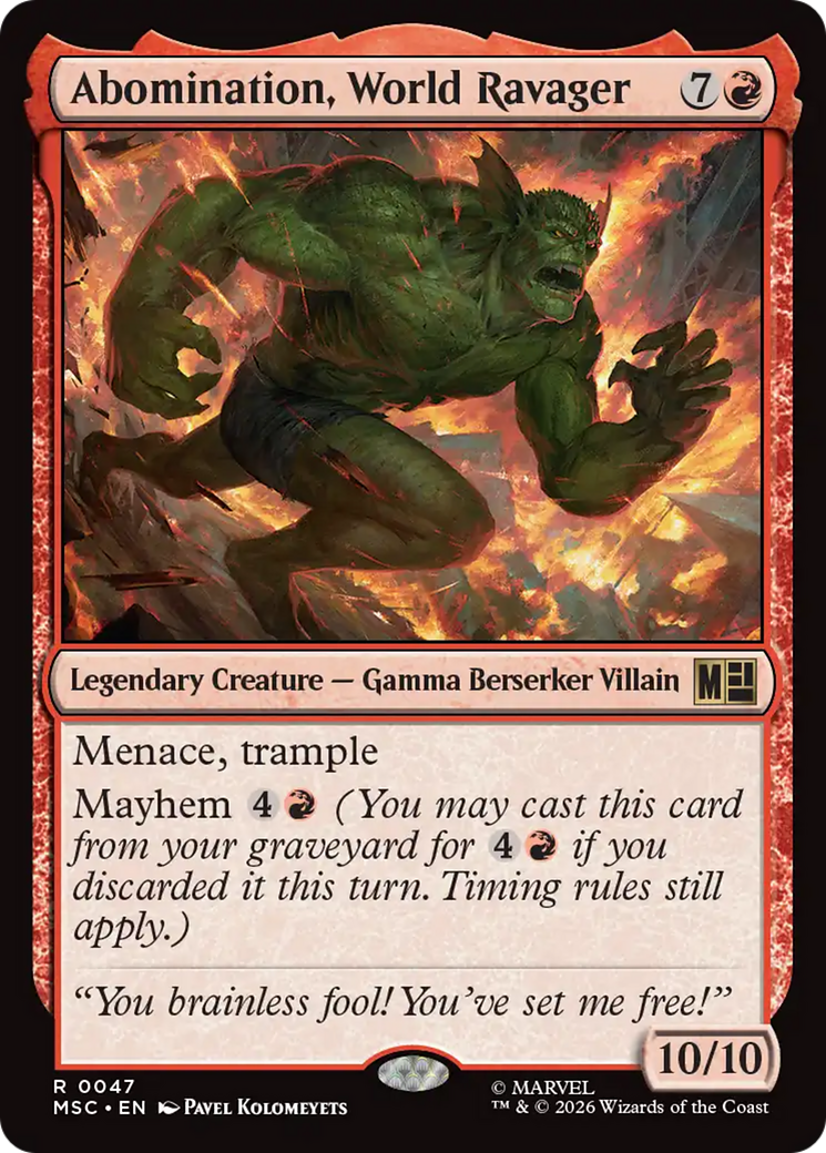Abomination, World Ravager (Surge Foil) [Marvel Super Heroes Commander] | Gamers Paradise