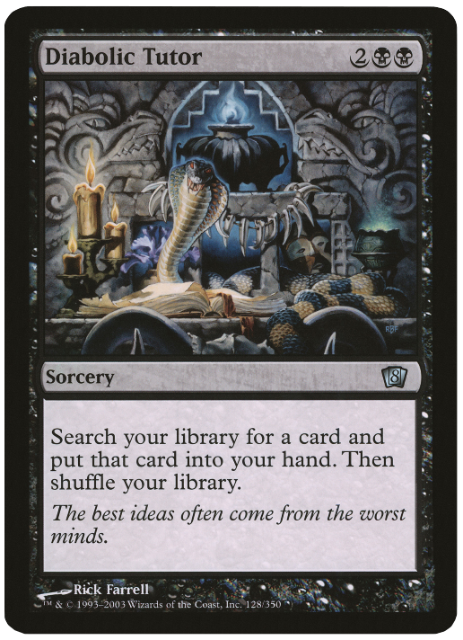 Diabolic Tutor (Oversized) [Eighth Edition Box Topper] | Gamers Paradise