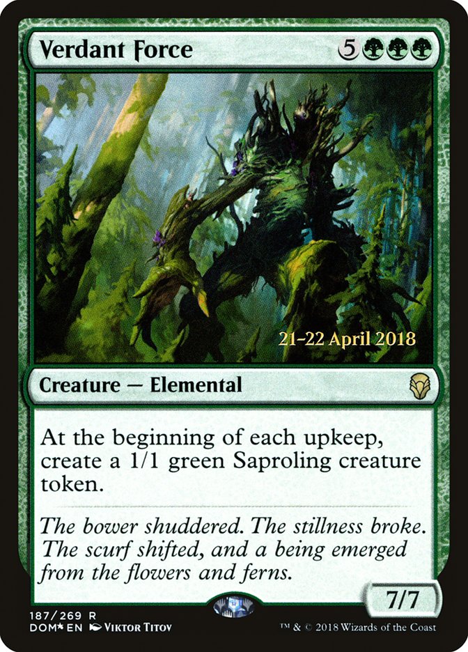 Verdant Force [Dominaria Prerelease Promos] | Gamers Paradise