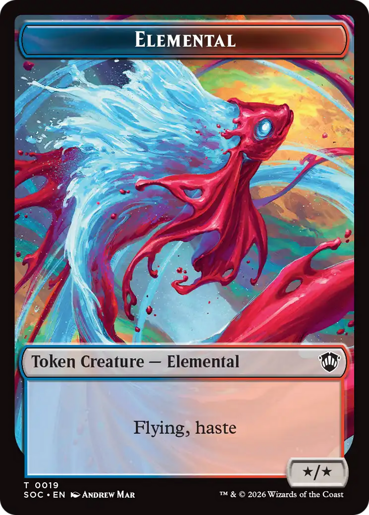Elemental (0019) // Copy Double-Sided Token [Secrets of Strixhaven Commander Tokens] | Gamers Paradise