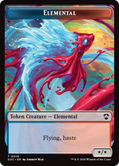 Elemental (0019) // Copy Double-Sided Token [Secrets of Strixhaven Commander Tokens] | Gamers Paradise