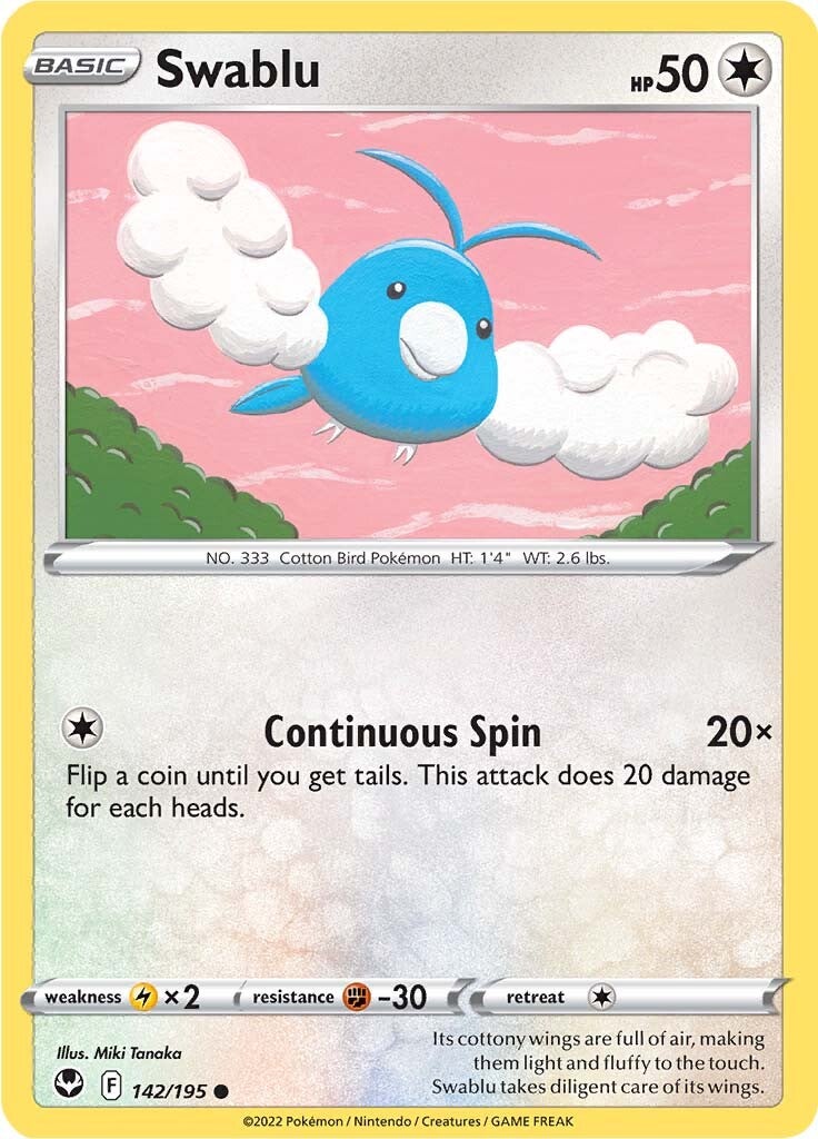 Swablu (142/195) [Sword & Shield: Silver Tempest] | Gamers Paradise