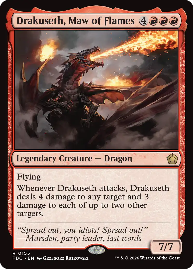 Drakuseth, Maw of Flames [Foundations Commander] | Gamers Paradise