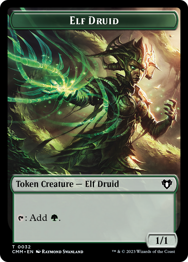 Elemental (0024) // Elf Druid Double-Sided Token [Commander Masters Tokens] | Gamers Paradise