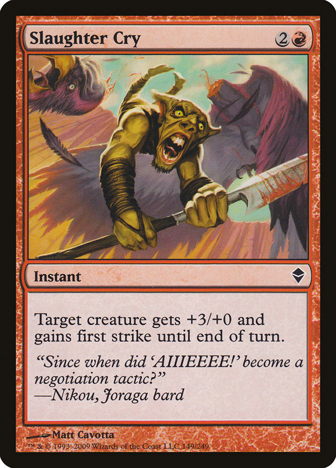 Slaughter Cry [Zendikar] | Gamers Paradise