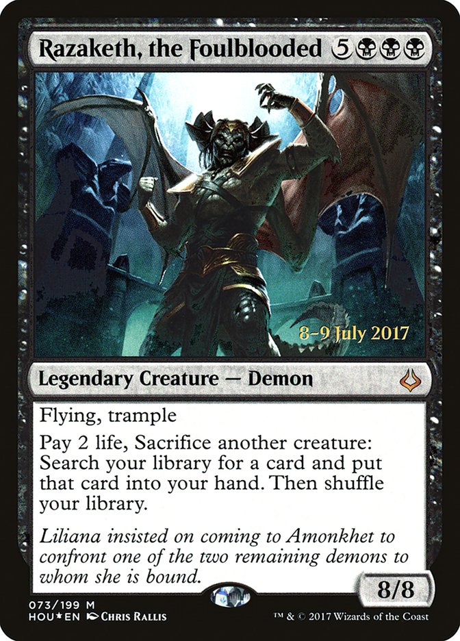 Razaketh, the Foulblooded [Hour of Devastation Prerelease Promos] | Gamers Paradise