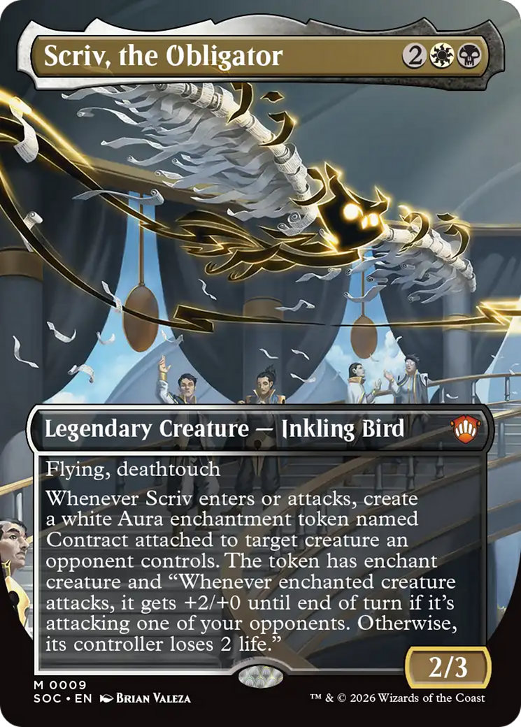 Scriv, the Obligator (Borderless) [Secrets of Strixhaven Commander] | Gamers Paradise