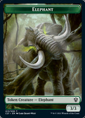 Frog Lizard // Elephant Double-Sided Token [Commander 2021 Tokens] | Gamers Paradise