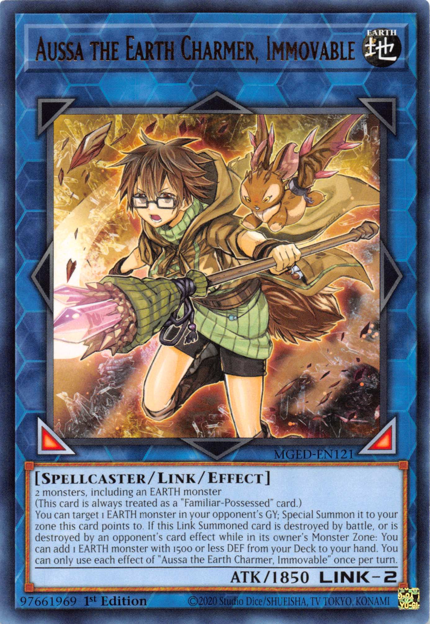 Aussa the Earth Charmer, Immovable [MGED-EN121] Rare | Gamers Paradise