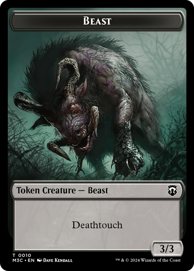 Beast (0010) // Shapeshifter (0008) Double-Sided Token [Modern Horizons 3 Commander Tokens] | Gamers Paradise