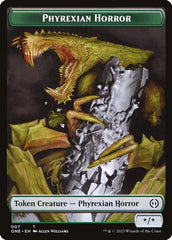 Phyrexian Goblin // Phyrexian Horror Double-Sided Token [Phyrexia: All Will Be One Tokens] | Gamers Paradise