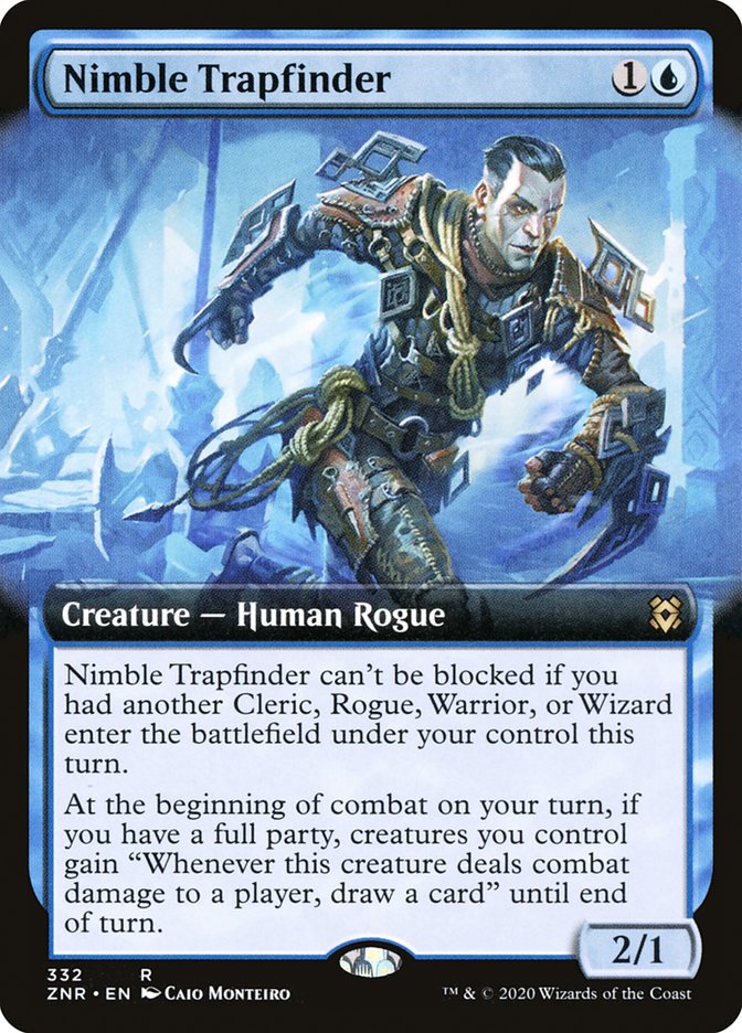 Nimble Trapfinder (Extended Art) [Zendikar Rising] | Gamers Paradise